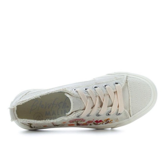 Blowfish Malibu Sadie-Sun Cream Floral Embroidered Platform Sneaker Vegan Sz 7 - Picture 9 of 10